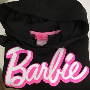Barbie Kids Hoodie in Black with Pink Logo Mattel